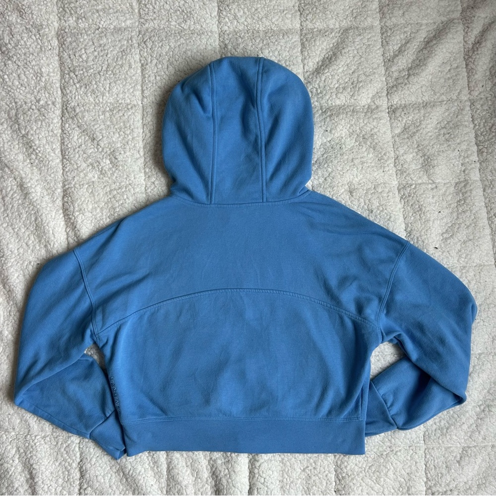 CALVIN KLEIN Performance Light Blue Cropped Hoodie Zip Up - Picture 8 of 12